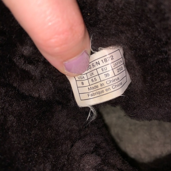 Ugg Bailey Button leather brown Boots 8 - Picture 5 of 6